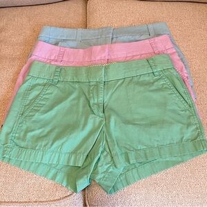 J. Crew Women's Chino Shorts - Set of 3 Pairs